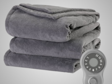 Sunbeam Microplush Twin Electric Heated Blanket $14.23 (Reg. $40)