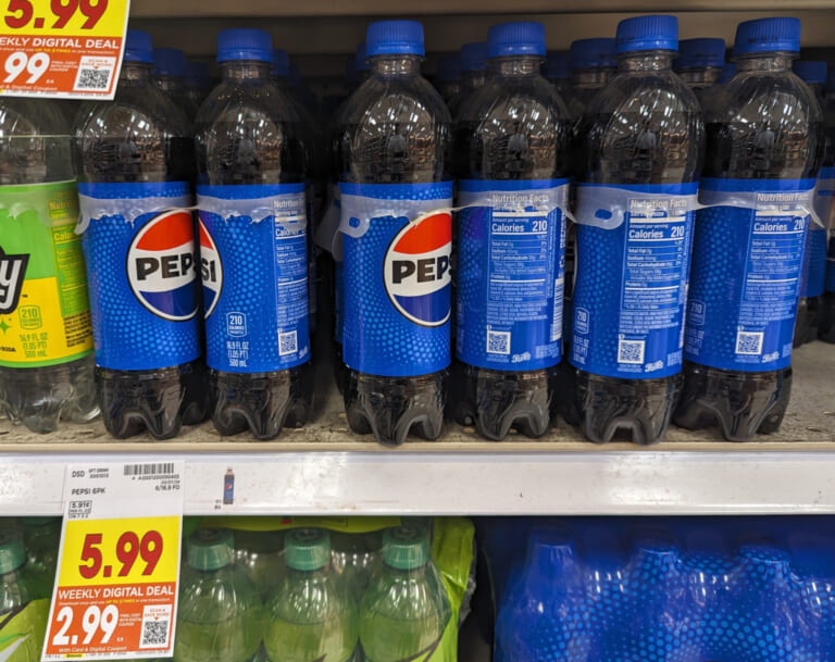 Pepsi, Canada Dry, or Coca-Cola 6-Pack Bottles Just $2.99 At Kroger
