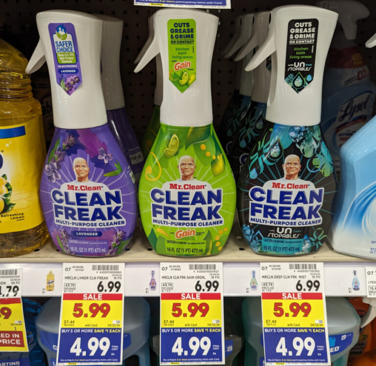 Mr. Clean Multipurpose or Clean Freak As Low As $2.99 At Kroger (Regular Price $6.99)