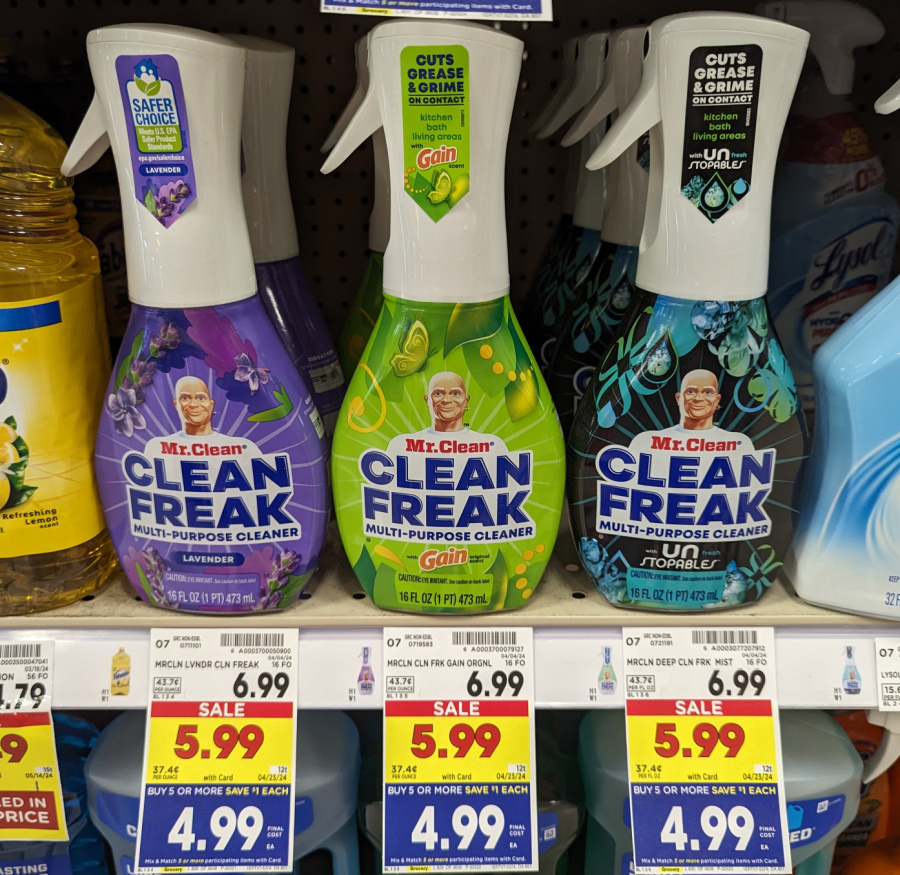 Mr. Clean Multipurpose or Clean Freak As Low As $2.99 At Kroger (Regular Price $6.99)