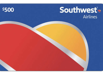 $500 Southwest Airlines Gift Card for $450 for members + email delivery