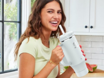 Takeya 40oz Stainless Steel Tumbler with Lid and Two Straws $23.99 (Reg. $40)