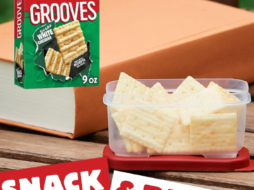 Cheez-It Grooves Sharp White Cheddar Cheese Crackers, 9 Oz $2.98 (Reg. $3.78)