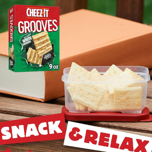 Cheez-It Grooves Sharp White Cheddar Cheese Crackers, 9 Oz $2.98 (Reg. $3.78)