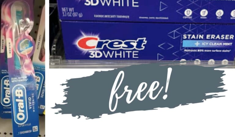 FREE Oral-B Toothbrush & Crest 3D White Toothpaste at Walgreens