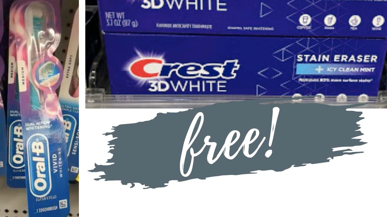 FREE Oral-B Toothbrush & Crest 3D White Toothpaste at Walgreens