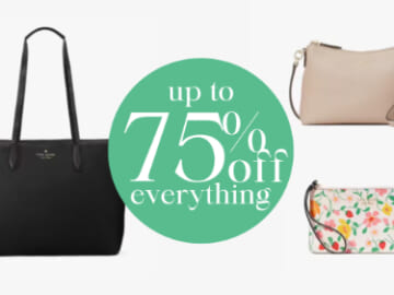 Kate Spade Outlet Sale | 70-75% off Handbags & More through Tomorrow