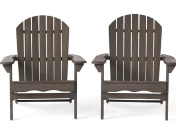 Woking Solid Wood Folding Adirondack Chair (Set of 2)