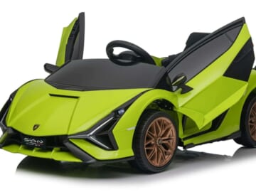 Lamborghini Sian 12V Exclusive Ride-On w/ Remote Control for $102 + free shipping