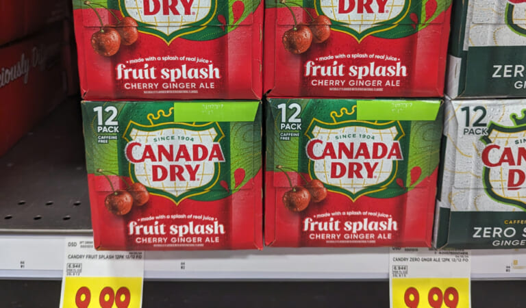 Canada Dry Fruit Splash Ginger Ale 12-Packs As Low As $3.50 Each At Kroger