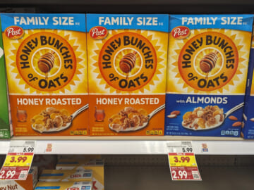 Family Size Boxes Of Post Honey Bunches Of Oats Cereal As Low As $2.99 At Kroger