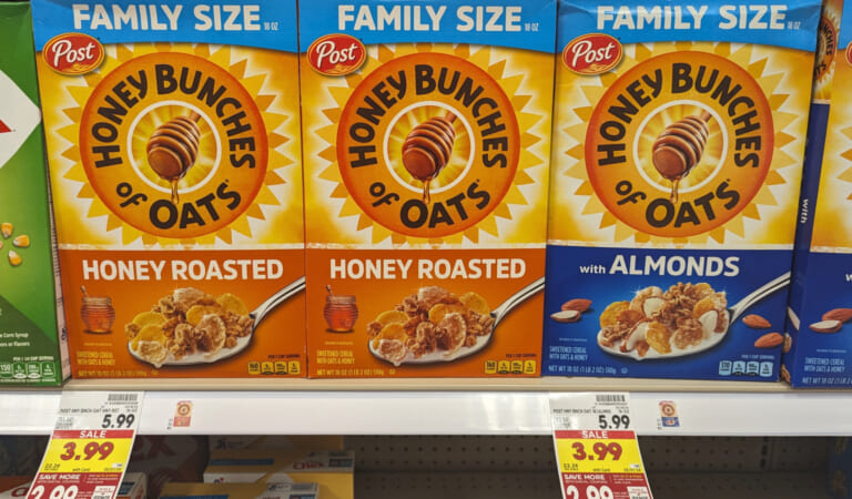 Family Size Boxes Of Post Honey Bunches Of Oats Cereal As Low As $2.99 At Kroger