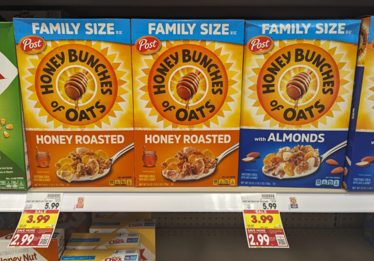 Family Size Boxes Of Post Honey Bunches Of Oats Cereal As Low As $2.99 At Kroger