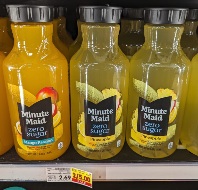 Minute Maid Zero Sugar As Low As $1.75 Per Bottle At Kroger