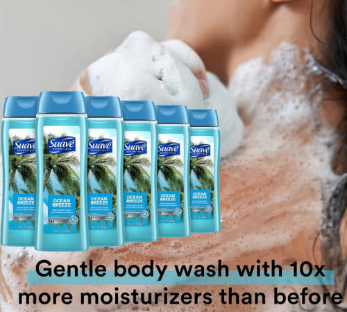 Suave Moisturizing Body Wash, Ocean Breeze, 6-Pack as low as $11.66 After Coupon (Reg. $18) + Free Shipping – $1.65/ 18-Oz Bottle