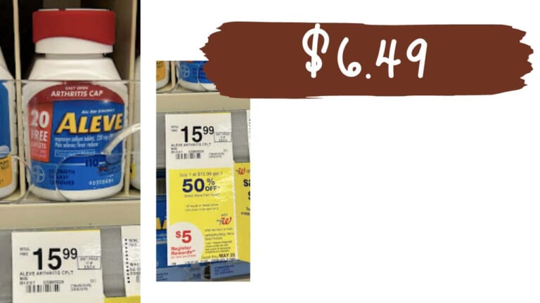 $6.49 Aleve Pain Relief (reg. $15.99) at Walgreens