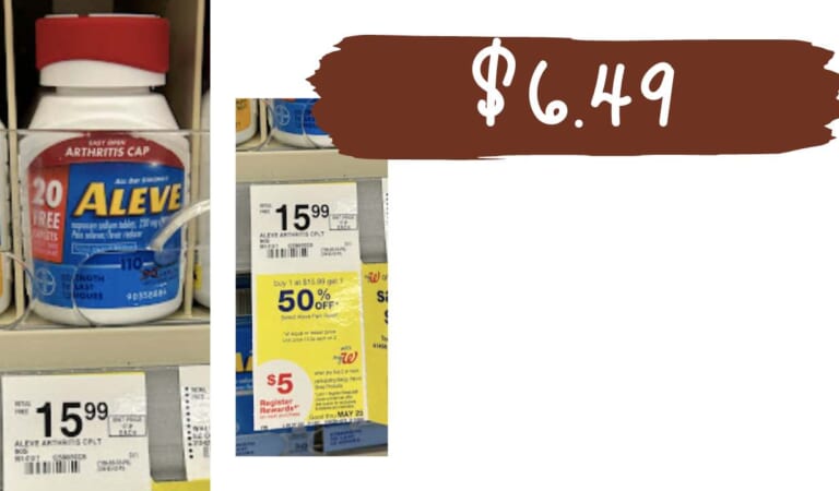 $6.49 Aleve Pain Relief (reg. $15.99) at Walgreens