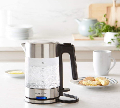 Amazon Basics 1L Electric Glass and Steel Kettle with 21K+ FAB Ratings $19.99 (Reg. $25.37)